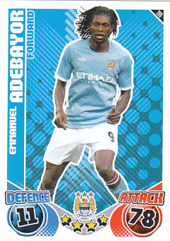 Emmanuel Adebayor Manchester City 2010/11 Topps Match Attax #196